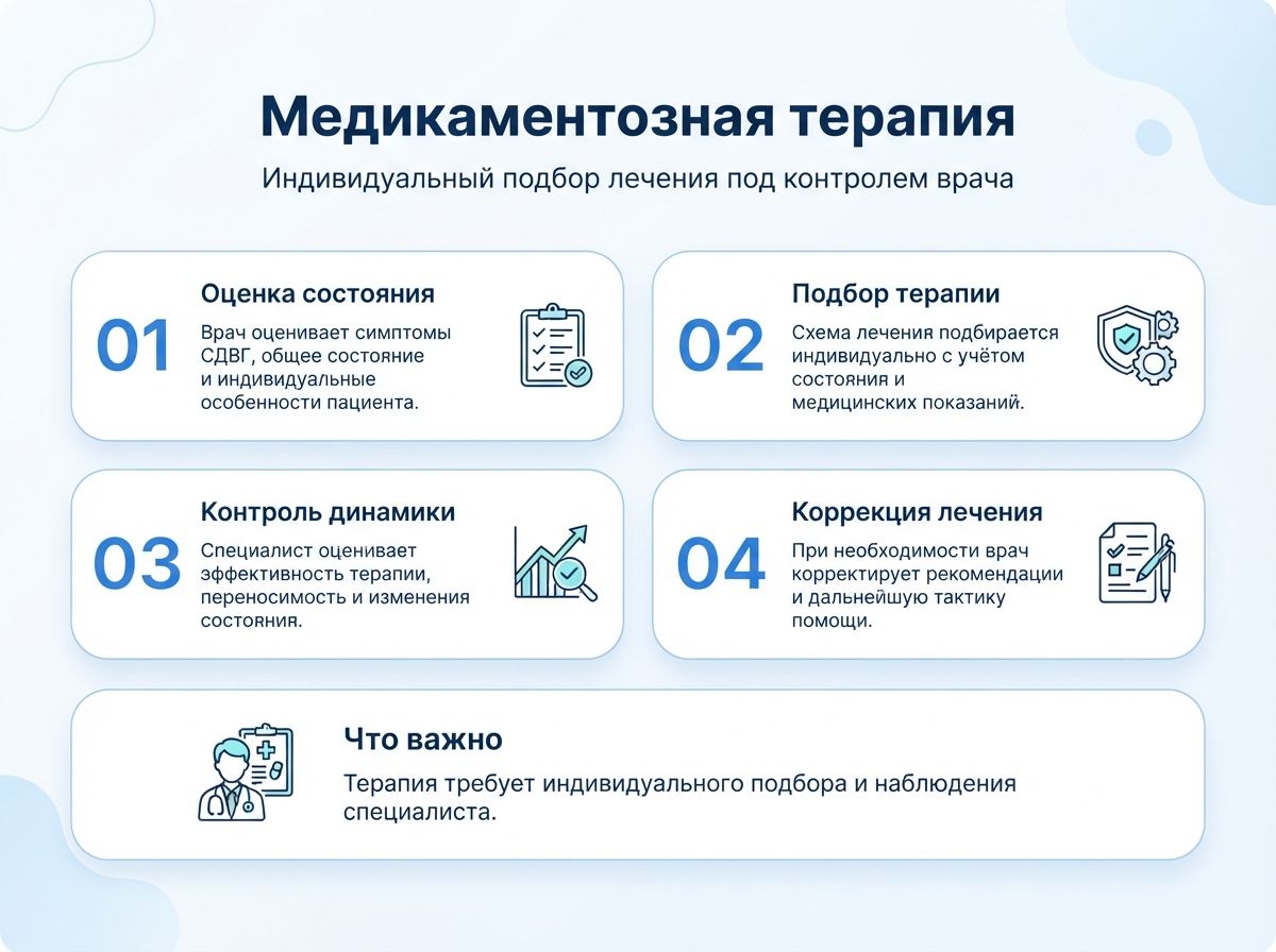 Лечение СДВГ в Видном у детей и взрослыхинфографика